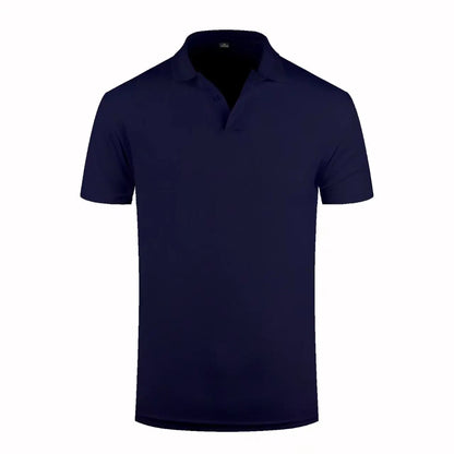 Men’s High-Quality White Golf Polo Shirt - Casual Short Sleeve Summer Style