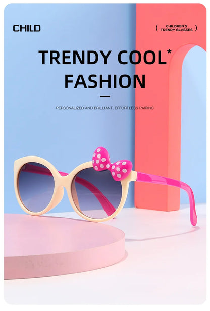 Disney Minnie Mouse Girls Sunglasses Figure Anime Kawaii UV Protection Summer Sunglasses Cute Funny Glasses Toys Birthday Gift