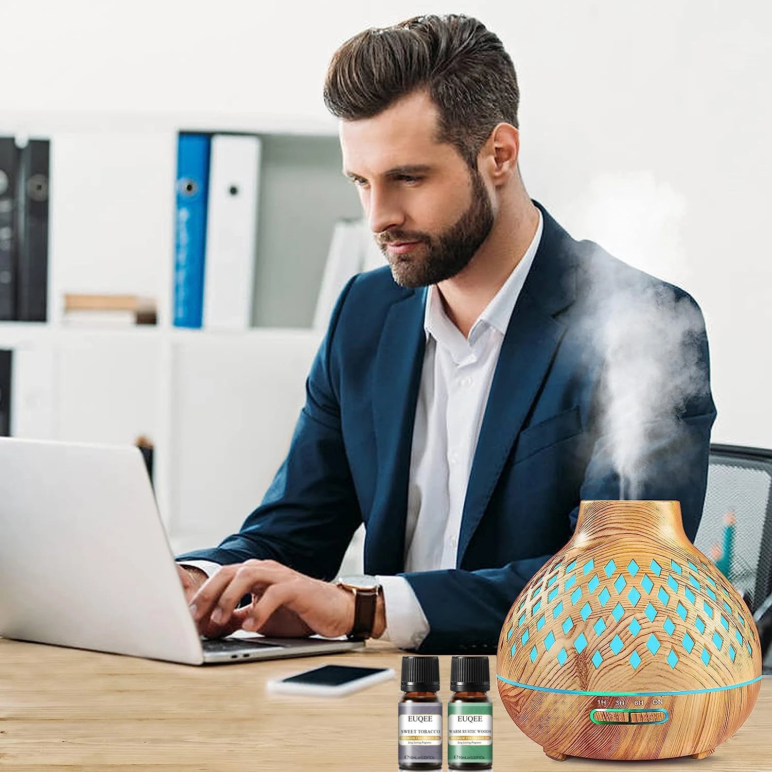 EUQEE 10ML Men's Fragrance Oil For Car Diffuser,Making Candle Leather Forest Pine Coffee Cake Cedarwood Bay Rum 1pcs/3pcs/6pcs - Badiee Stylez