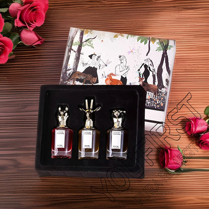 Luxury Brand Perfume Women 75ml Cologne Men Parfums Homme Plant Floral Scent Spray Pheromone Perfumes De Mujer Gift Box 3Pcs Set - Badiee Stylez