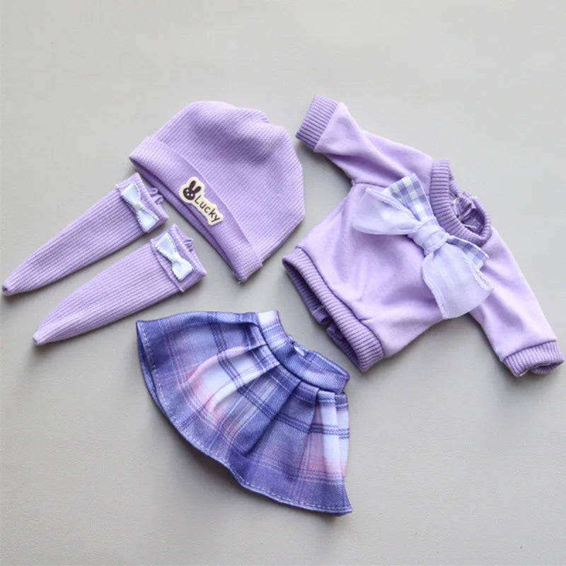 Cartoon Style Clothes Suit for 1/6 Bjd Doll Accesssories for 30cm Baby Doll Dress Up Toys for Children Type 22 Only Clothes