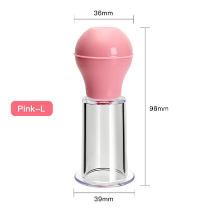 Facial Massage Cups Vacuum Cupping Skin Lifting Anti Cellulite Massager for Face Pvc Body Cups Skin Scraping Massage Jar Pink-L