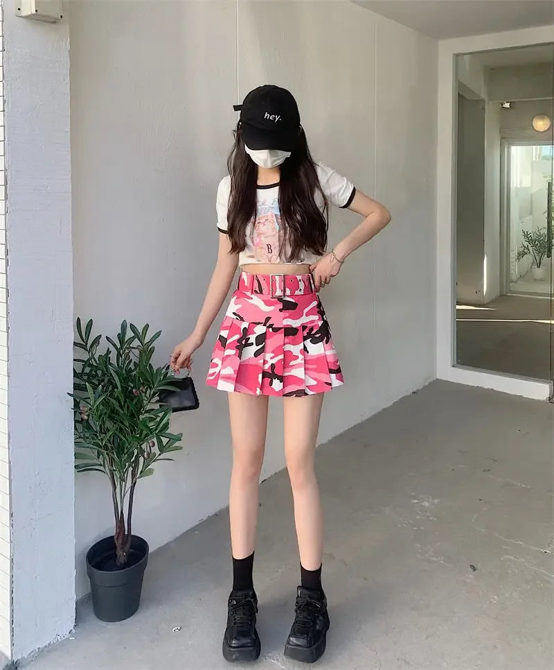 Short Mini High Waist Gyaru Skirts for Women Pleated Pleat Quality Modest Premium Aesthetic Stylish Y2k Vintage V Woman Skirt