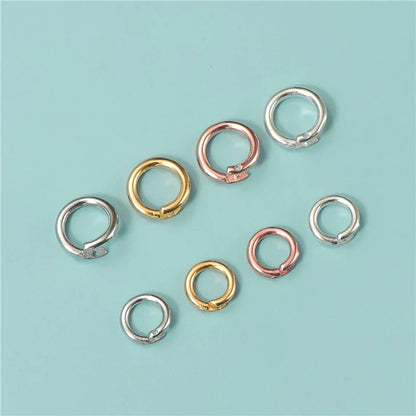 2pcs Authentic Real 925 Sterling Silver Open Jump Rings O Ring Connector for DIY Bracelet Necklace Earring Jewelry Craft Making