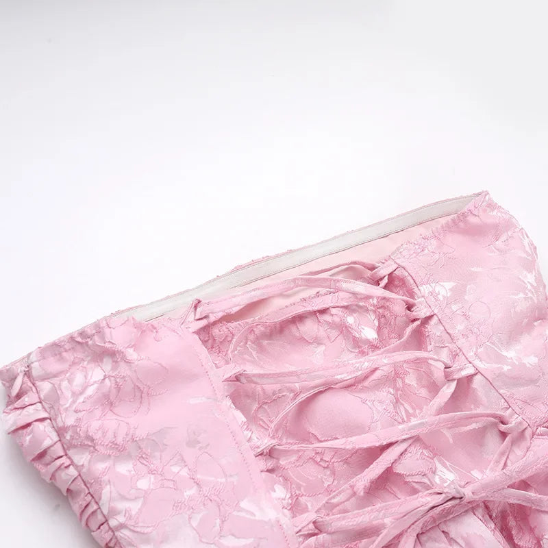 Strapless Backless Bodycon Sexy Dress Women  Elegant Evening Party Dress Jacquard Satin Long Summer Dress Vestidos Badiee Stylez