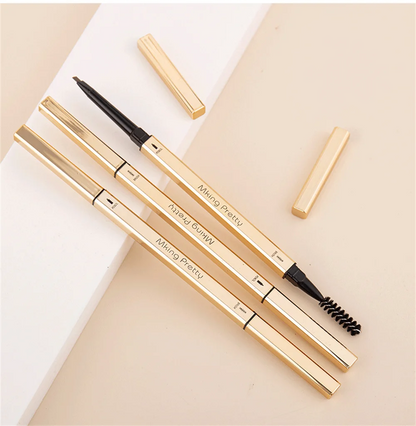 Makeup for Women Waterproof Eyebrow Enhancer Pen with Double Head Pencil and Brush Long Lasting Eye Brow Cosmetics Easy to Wear