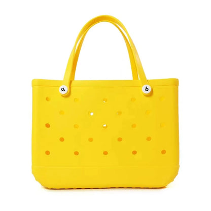 XL Eva Beach Boggs Bag Waterproof Extra Large Tote Bag Beach Basket Women Picnic Handbag 48cm XL Tote Bag Rubber shopping Bags Yellow XL