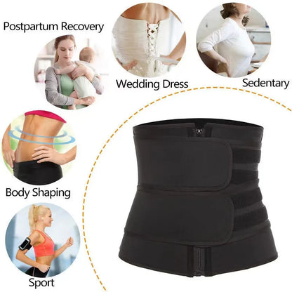 1pc Waist Trainer Slimming Body Shaper Fitness Belt Weight Loss Fat Burning Sport Girdle Sweat Trimmer Workout Cincher Shapewear