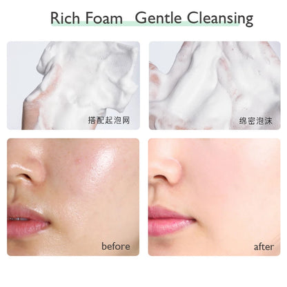 PTWOP Low PH 150ml Facial Cleanser Gentle Oil Control Moisturizing Face Wash Whitening Facial Foam Exfoliating Deep Remove