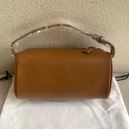 VIELINE Women's Pencil Bag Pillow Bag Genuine Leather Underarm Hobo Bag Day Clutches Ladies Simple Design Mini Purse