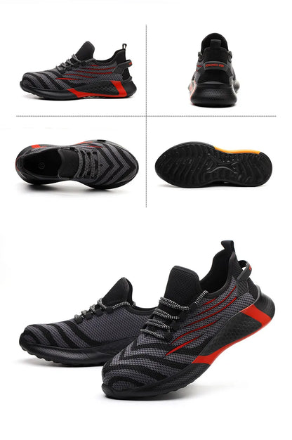 Men Work Safety Shoes Anti-puncture Working Sneakers Male Indestructible Work Shoes Men Boots Lightweight Men Shoes Safety Boots - Badiee Stylez
