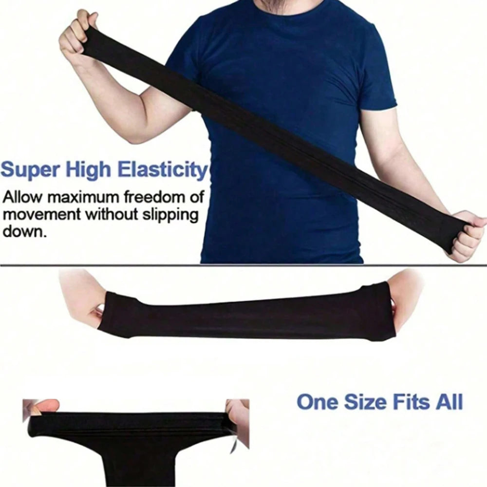 3Pairs Fashion Sun Ice Silk Sleeves Unisex Summer Sun Protection Arm Sleeves Suitable for Outdoor Riding, Driving, Fishing Badiee Stylez