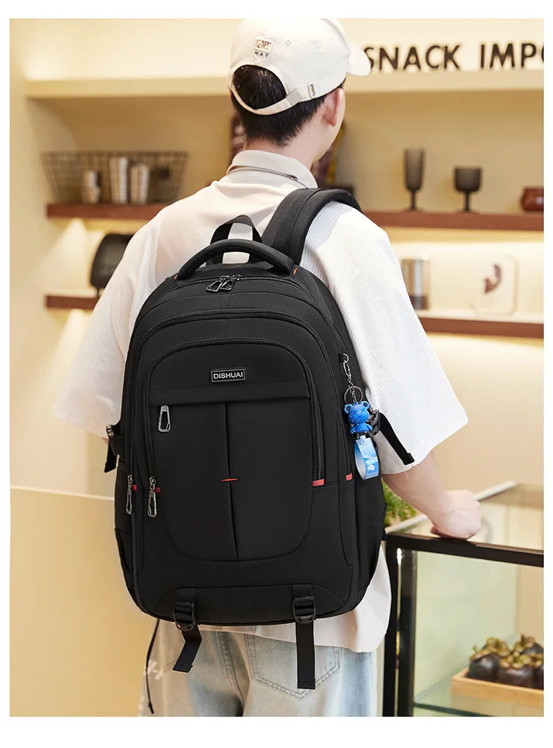 2025 new camouflage backpack for boys High capacity school bag for junior high school students Outdoor travel backpack for men