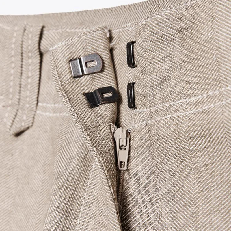 Fashion Short Jackets Pants Sets Women Lapel Zipper Long Sleeve Coats Pleated Straight Pant 2025 Spring Summer Lady Office Suits