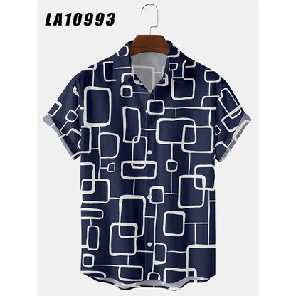 2024 Men's Shirts Creative Panda Printed Short Sleeve Shirt Men Street Summer Hawaii Beach Retro Harujuku For Badiee Stylez