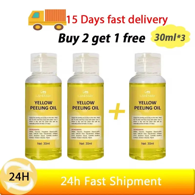 Strong Yellow Peeling Oil Bleach Dark Skin Whiten Lotion Lighten Body Elbow Knee Hand Exfoliate Dead Skin Nourish Even Skin Tone Buy 2 get 1 free