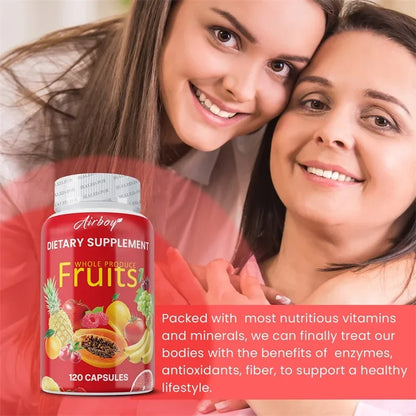 Fruit Capsules Vitamin Supplements Vegetarianism Help Boost Immunity Improve Gastrointestinal Function