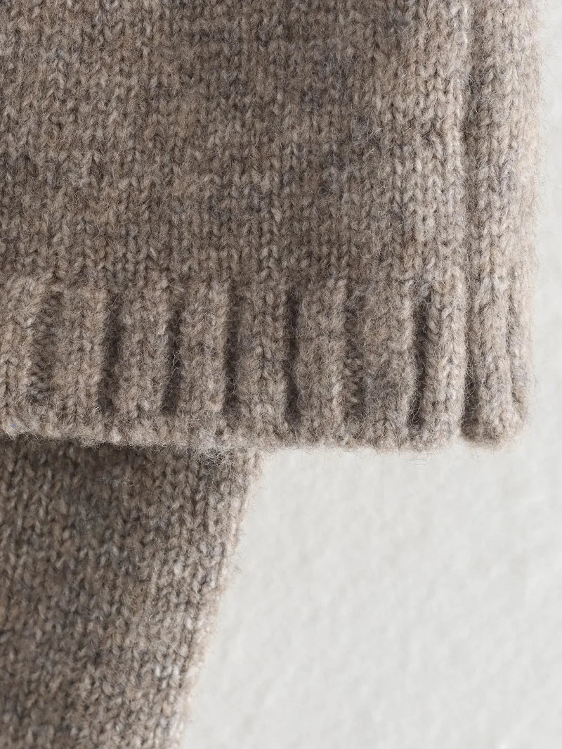 MUJER Cape Cropped Cardigan for Women Knitted Short Sweaters Cardigans Women Fashion Button Knitwear Women Cloak Women's Sweater