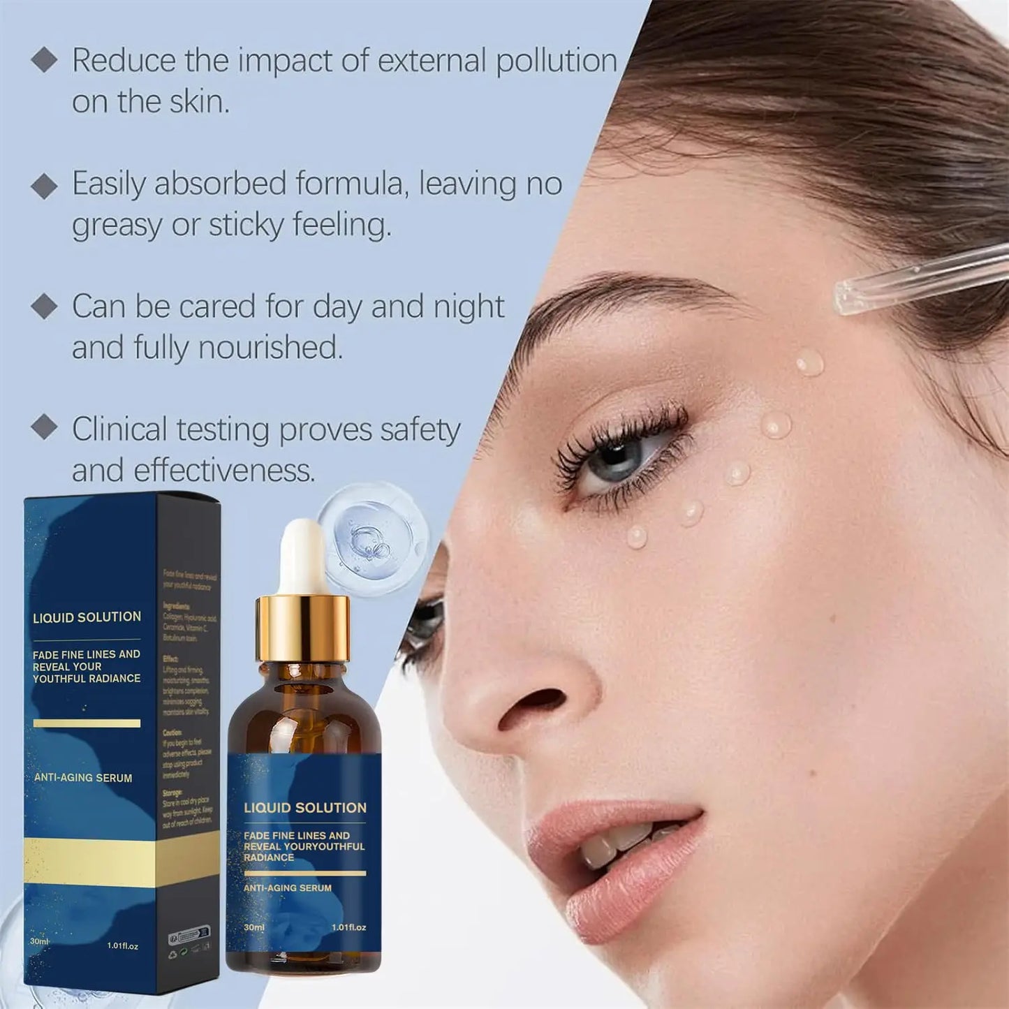 Niacinamide Wrinkle Remover Serum Firming Lifting Face Care Anti-Aging Fade Fine Lines Smooth Skin Beauty Facial Essence Liquid
