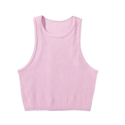 DIY Print Customize Sleeveless Vest Women's Summer High Waist Short Crop Top Fitness Running Yoga Clothes Slim Fast Dry Clothes