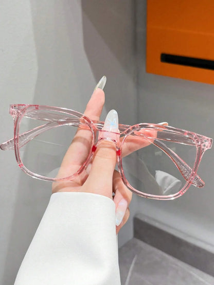 1Pc/3Pcs/4Pcs/6Pcs European and American Classic Popular Square Frame Glasses Set Men's and Women's Fashion Glasses Badiee Stylez