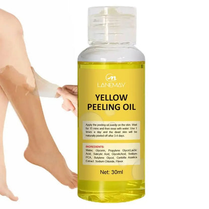 Body Care Exfoliating Yellow Peeling Oil 100% Organic Bleaching Dark Skin Serum Dark Knuckles Fast Whitening Cosmetics