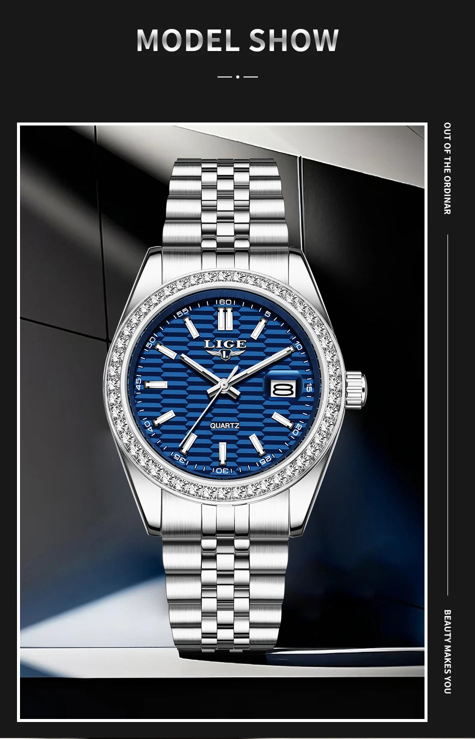 Relogio LIGE Women's Watch Luxury Fashion Quartz Ladies clock Stainless Steel Waterproof Calendar Watch for Women montre femme