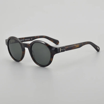 TAG Hezekiah luxury Brand vintage Polarized Sunglasses Men Women Retro round Driving Sun glasses Fashion UV400 acetate Sunglass C002 other