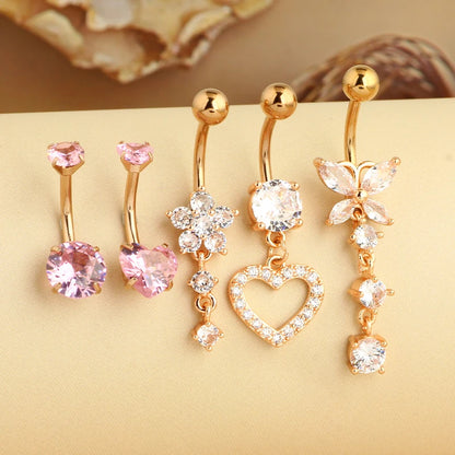 5PCS Cute Dangle Belly Ring Pack 14G Navel Piercing Bulk Sexy Belly Ring Set Belly Button Ring Lot Pircing Ombligo Jewelry style13
