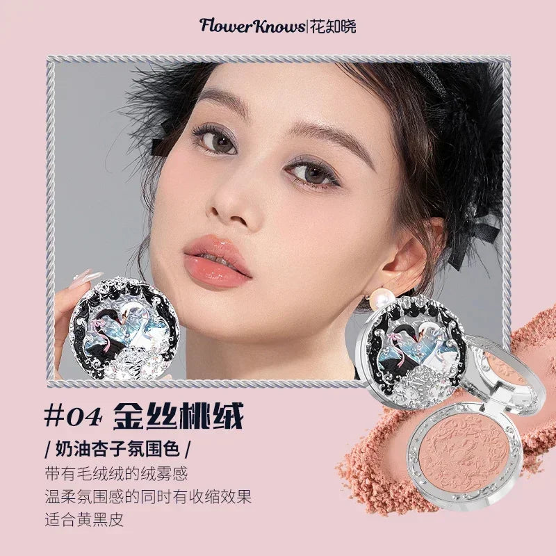 Flower Knows Cheek Blush Moonlight Mermaid Tri-Color Gradient Blusher in Matte Finish Vegan Cruelty Free Private Label Makeup N04