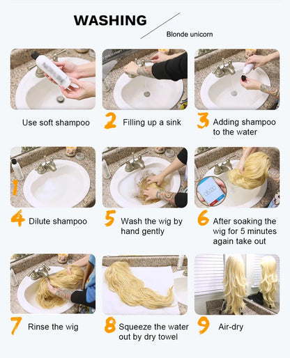 Pink Long Straight Synthetic Wig Air Fringe White Woman Daily Cosplay Party Heat Resistant Full Headgear For Halloween