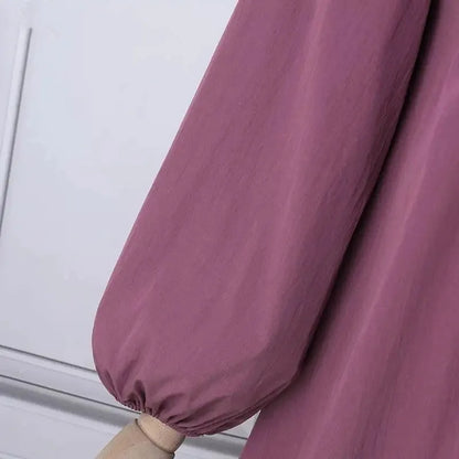 Stylish Casual Robe Bubble Sleeve Dress