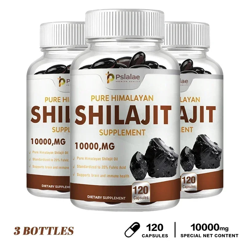 Shilajit Capsules - for Energy, Enhance Men Performance, Muscle Strength, EnduranceSupplement 120 Capsule-3bottles
