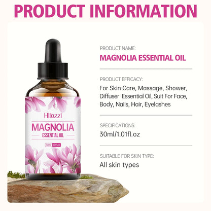 Magnolia Essential Oil for Aromatherapy Diffusers, Burners and Air Fresheners - Long lasting pleasant scent