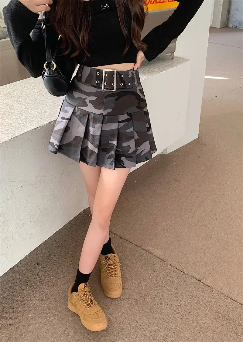 Short Mini High Waist Gyaru Skirts for Women Pleated Pleat Quality Modest Premium Aesthetic Stylish Y2k Vintage V Woman Skirt