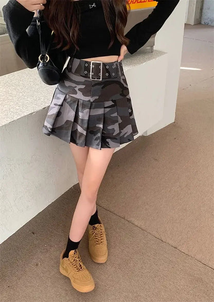 Short Mini High Waist Gyaru Skirts for Women Pleated Pleat Quality Modest Premium Aesthetic Stylish Y2k Vintage V Woman Skirt