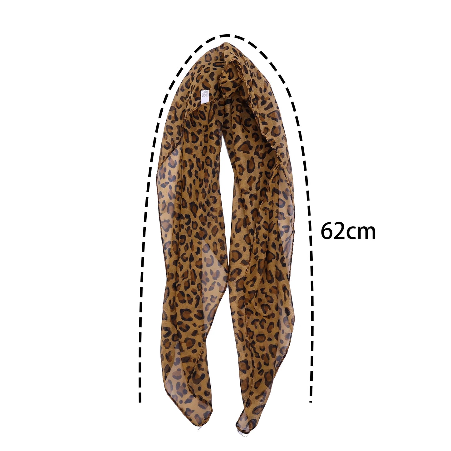 Retro Leopard Print Square Scarf for Women Satin Thin Edge Scarves Head Band Fashion Y2K Lady Hair Shawl Wrap Female Neckerchief style01