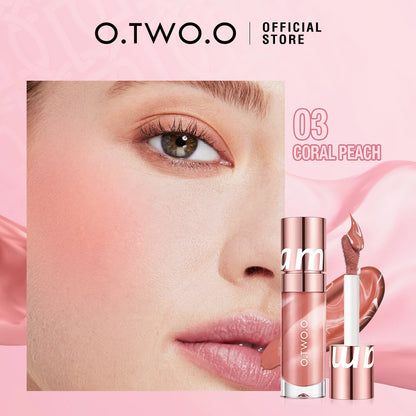 O.TWO.O Liquid Blush Face Blusher Moisturizing Long Lasting Natural Silky Weightless Matte High Pigment Matte Blush Face Makeup 04 Wild Rose CHINA