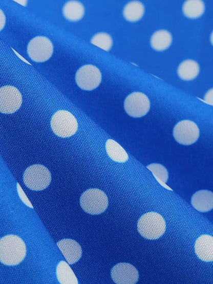 Off the Shoulder Elegant Vintage Party Dress Women Summer Polka Dot Ruffles A Line Midi Dresses Badiee Stylez