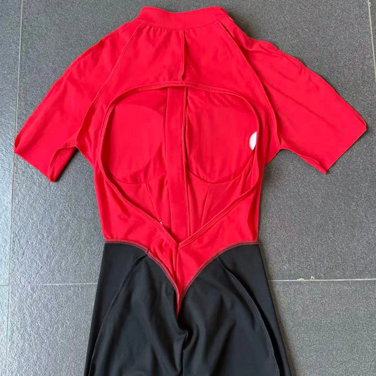 Pad Yoga Set Jumpsuit Short Sleeve Zipper Sports Gym Fitness Women Dance Running Workout Legging Bodysuits Active Wear XP83 Badiee Stylez