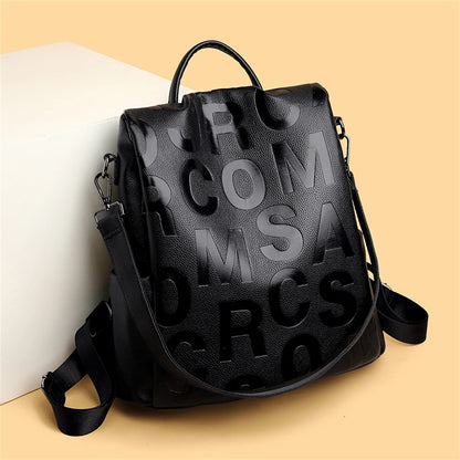 2022 New Women Backpack High Quality Soft Leather Backpack School Bags For Girls Large Capacity Anti-theft Travel Backpack Sac