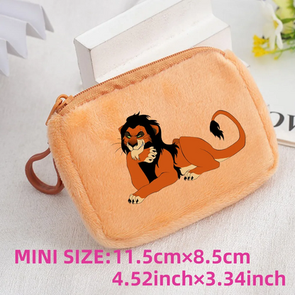 The Lion King Coin Purse Mini Coin Key Bag Money Pocket Plush Wallet Kid Cartoon Cute Moneybag Kawaii Birthday Gift Storage Bag