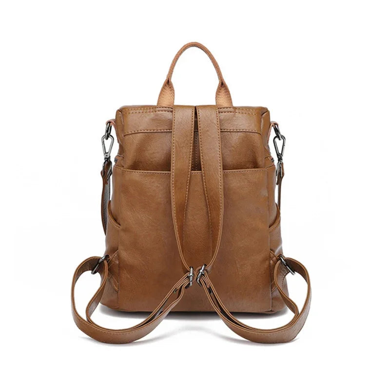 Luxury Genuine Leather Women's Backpack High Quality Fashion Cowhide Backpacks Women Casual Large Capacity Brand Shoulder Bags