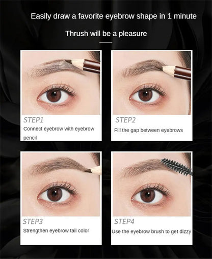 Pencil-shaped Wooden Eyebrow Pencil Waterproof Sweat-proof Eyebrow Pen Smooth Eyebrow Pencil Lasting Not Easy To Faint Cosmetics