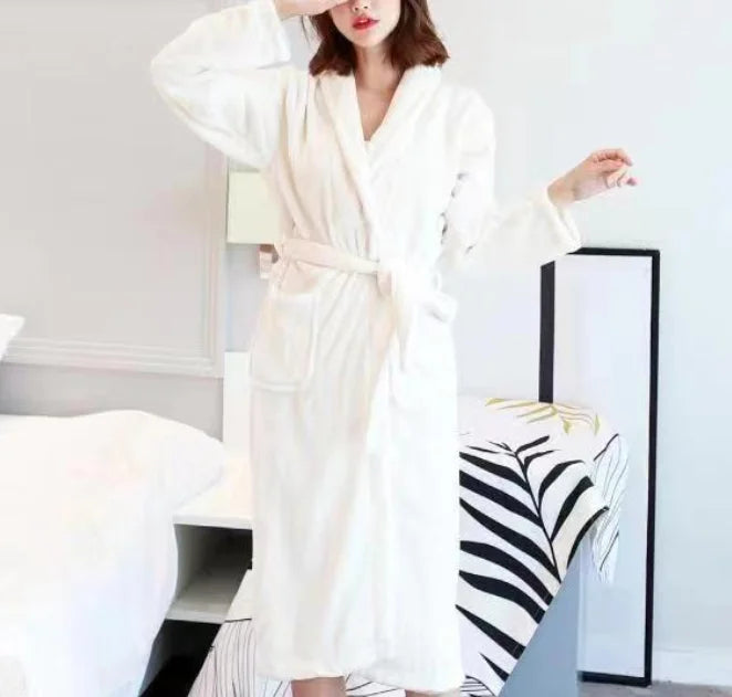 Personalised His and Hers Dressing Gown Customised Name Couples Bathrobes Terry Unisex Robe Monogrammed Mrs Mr Matching Robes Ivory