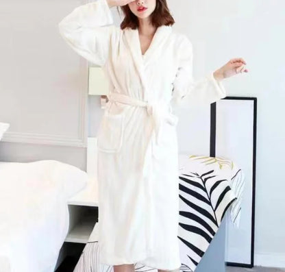 Personalised His and Hers Dressing Gown Customised Name Couples Bathrobes Terry Unisex Robe Monogrammed Mrs Mr Matching Robes Ivory