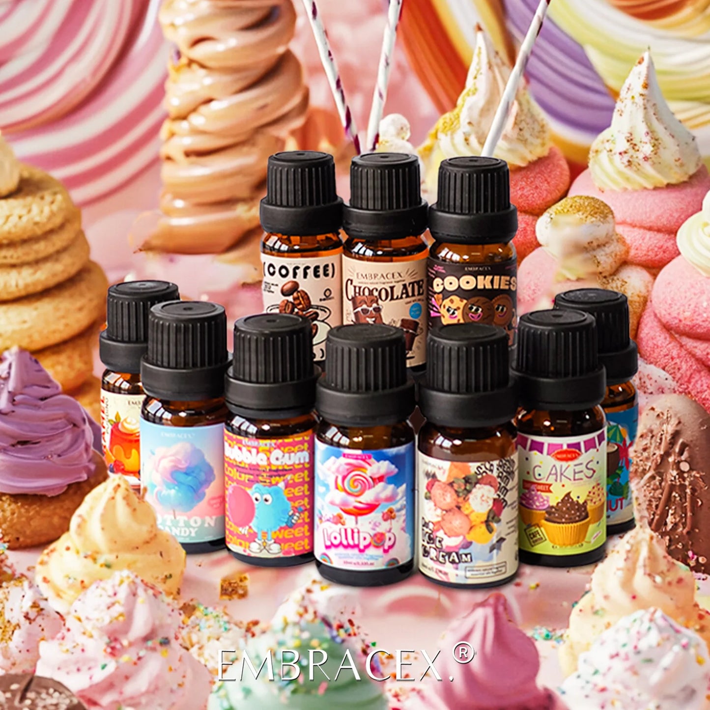 12models Gourmet Essential Oils Vanilla Coconut Coffee Cookies For Diffusers、Candles Making  Car Aromatherapy  Gifts For Women - Badiee Stylez