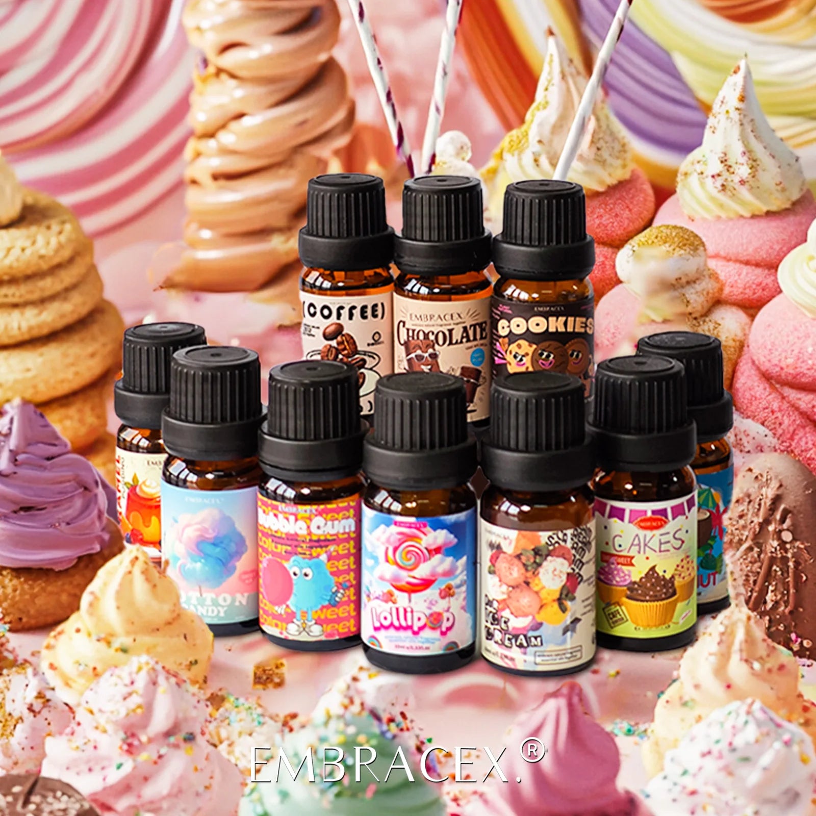 12models Gourmet Essential Oils Vanilla Coconut Coffee Cookies For Diffusers、Candles Making  Car Aromatherapy  Gifts For Women - Badiee Stylez