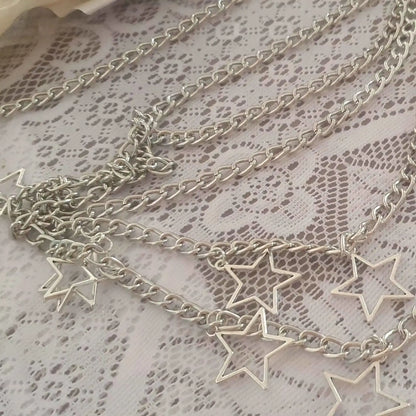 Punk Goth Steam Five-Pointed Star Waist Chain,JK Accessory Skirt Chain,Subculture Waist Belt,Y2K