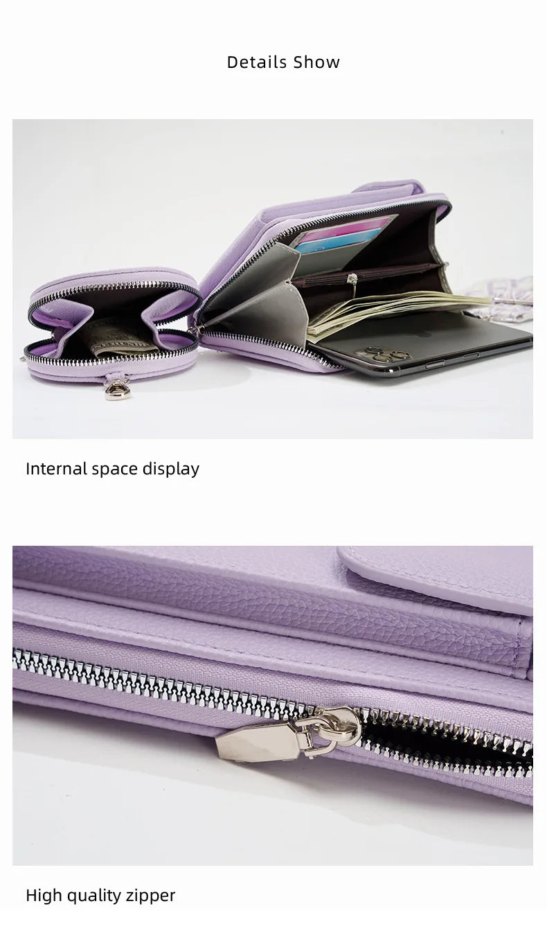 Buylor сумка для телефона PU Leather Cell Phone Bag Fashion Crossbody Bag Luxury Designer Ladies Shoulder Bag With Small Wallets